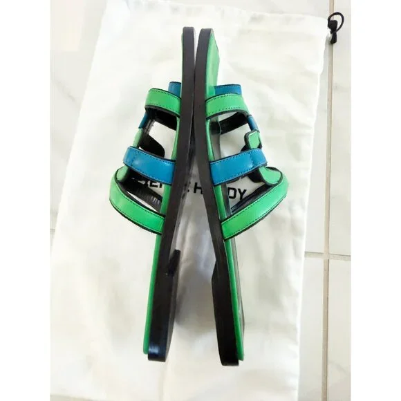 PIERRE HARDY Kaliste Sandals Green Blue EU 37 - Picture 9 of 9